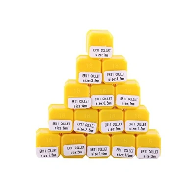 Immagine di 15pcs ER11 Spring Collet Set pinza portautensili per CNC Engraving Machine &amp; tornio strumento di fresatura pregevole fattura, buona elasticità, alta precisione