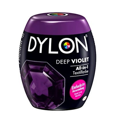Immagine di Dylon Dyepod Colorante per tessuti, confezione da 1 (1 x 350 g), colore: Viola intenso