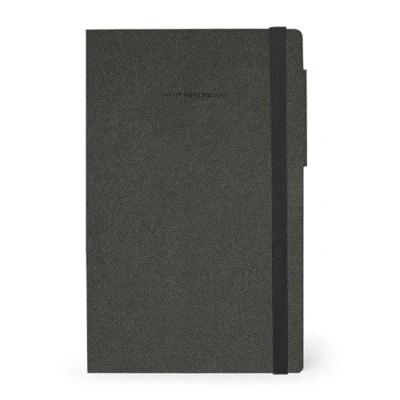 Immagine di Legami Taccuino a Righe 6 mm My Notebook, Deep Graphite, Medium, in Carta FSC Certificata, 192 Pagine, Copertina morbida, Chiusura Elastico, 13 x 21 cm