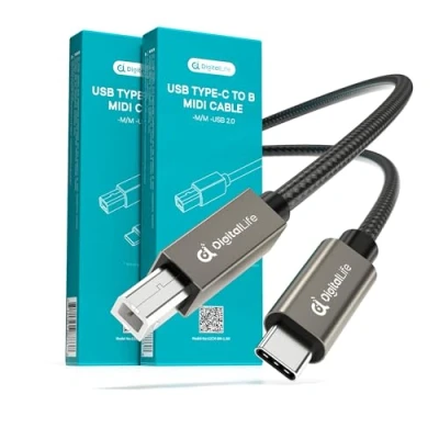 Immagine di DigitalLife Cavo MIDI USB C a B da 2,0 m per Controller e Tastiere Interface Cable