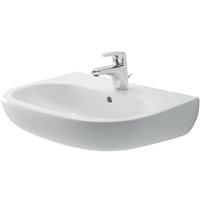 Immagine di Duravit, lavabo monoforo da 55 cm, D Code, 2310550000, bianco