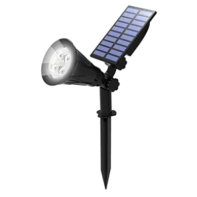 Immagine di T SUN Luci Solari da Esterno, Lampade Giardino Wireless con 4 LED 200LM, Bianco Freddo 6000K, 2 Modalità Funzione, Impermeabile Lampioni Sicurezza per Parete, Terrazzino, Cortile