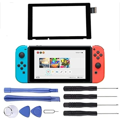 Immagine di NB+ Touch Screen Replacement Compatible with Nintendo Switch 2017 Front Digitizer Glass Black (Not LCD display)