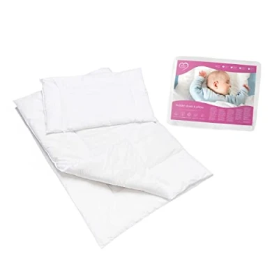 Immagine di 2 pezzi Set piumino 135 x 100 cm e cuscino per lettino letto 100% cotone Bear Design