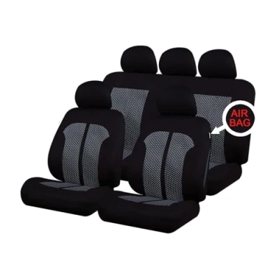 Immagine di Sakura Knightsbridge SS5296 Set Completo coprisedile, Bianco, Nero