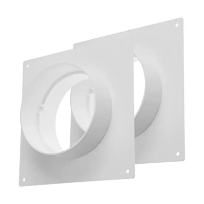 Immagine di Vent Systems 100 mm Confezione da 2 Flangia del connettore Condotto in plastica per il raffreddamento Riscaldamento Sistema di ventilazione HVAC 10 cm