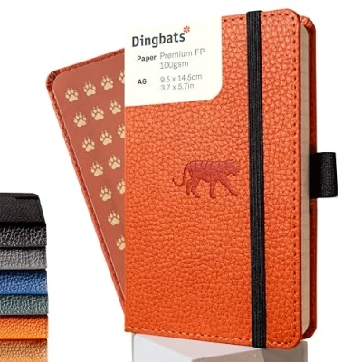 Immagine di Dingbats* Taccuino Tascabile A Righe Di Fauna Selvatica Quaderno A6, Copertina Rigida in Pelle PU Portapenne, Segnalibro, Chiusura Elastico