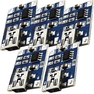 Immagine di AZDelivery 5 x Modulo di Ricarica TP4056 Mini USB 5V 1A Caricabatterie Li on con Ebook Gratuito!