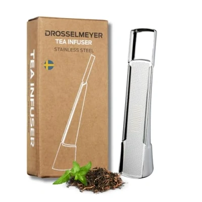 Immagine di Drosselmeyer Tea Infuser in Acciaio Inox Infusore di tè Efficace per Tutte le Dimensioni Accessori Filtro