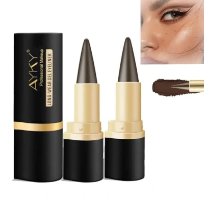 Immagine di SHUOHONG 2 Pezzi Eyeliner Marrone Pen, Make Up Ad Asciugatura Rapida, Trucchi Donna Water Resistant a Lunga Tenuta, Professional Eyeliner, Waterproof Antisudicio (Marrone)