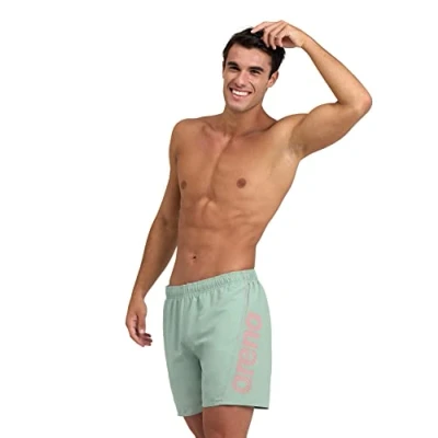 Immagine di arena Fundamentals Logo Boxer R Costume Uomo Mare e Piscina, da Bagno in Morbido Tessuto Riciclato ad Asciugatura Rapida, con Slip Interno Mesh