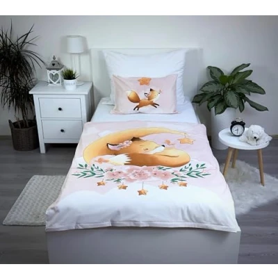 Immagine di Theonoi biancheria da letto per bambini neonati set completo copripiumino 100x135 e federa 40x60 in cotone standard Oeko Tex ragazzi ragazze animali della foresta volpe