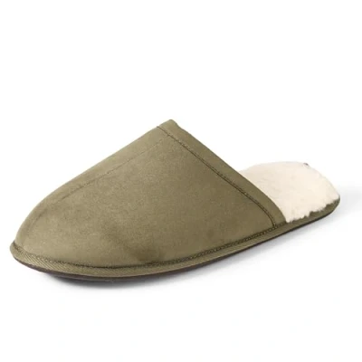 Immagine di Amazon Essentials Pantofole Comode Uomo, Verde Oliva Scuro Micro Scamosciato, 42 EU