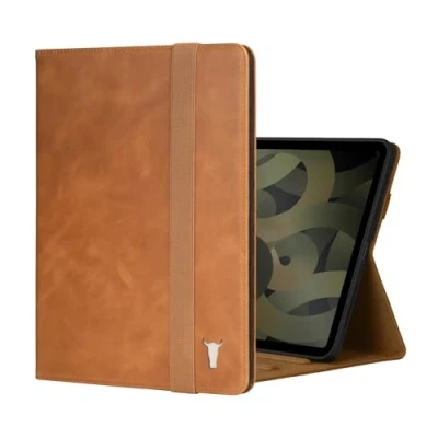 Immagine di TORRO Custodia Compatibile con iPad Air 11&quot; 6a/5a/4a Gen Cover in Pelle per 2024/2022/2020 Funzione Stand, Connettività Apple Pencil e Wake/Sleep (Marrone Chiaro)