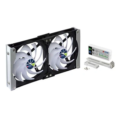Immagine di TITAN 新品, TTC SC20, doppia ventola di raffreddamento, con timer e regolatore velocità, 12 V CC, impermeabilità IP55 (90mm)