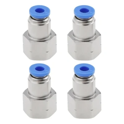 Immagine di EMSea 4 Pezzi Adattatore Connettore Pneumatico Push Fit Da 4mm Diametro Esterno X 1/8&quot; NPT Filettatura Femmina Per Raccordi Aria Dritto