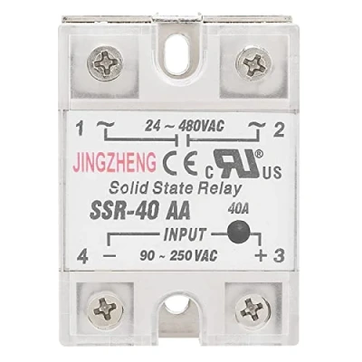 Immagine di 40A Modulo relè a stato solido SSR 40 AA Ingresso AC 90 250 V Uscita 24 480 3 poli