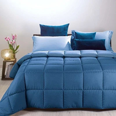 Immagine di Caleffi 44837 Microfibra Modern Trapunta per Matrimoniale Letto, Bluette (9180)