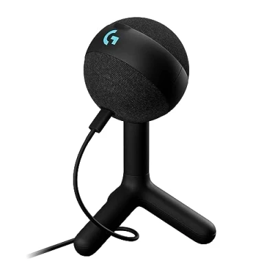 Immagine di Logitech G Yeti Orb Microfono a Condensatore RGB per Gaming con LIGHTSYNC, USB Streaming, Cardioide, Plug and Play PC e Mac, Nero