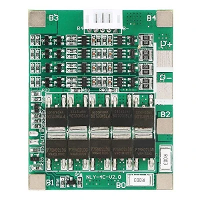 Immagine di Modulo di Protezione della batteria, Scheda batteria al litio 4S 50A PCB da 3,7 V Li ion cella BMS cortocircuito