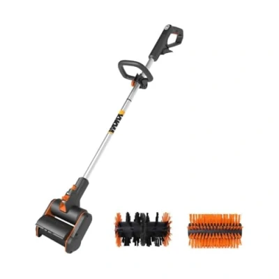 Immagine di WORX WG441E.9 Spazzola a batteria, 20 V, con 2 spazzole senza batteria e caricabatterie, colore: Nero/Arancione