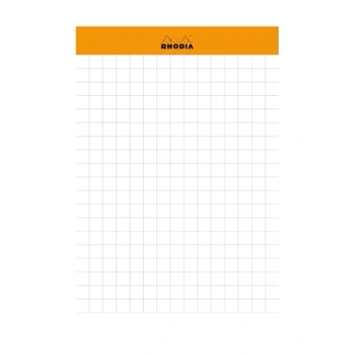 Immagine di RHODIA 194043C Blocco Memo N11 arancione A7 8,5x11,5 cm 5/5 (Quadretti piccoli) 240 FOGLI 80g/m Pratico e Compatto Collezione Rhodiatime