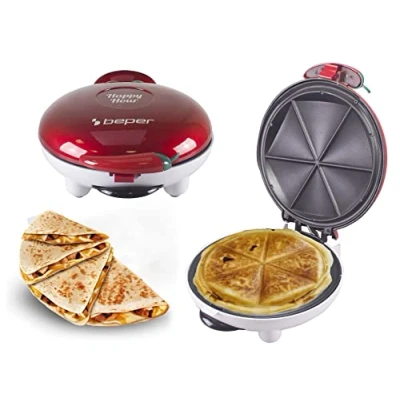 Immagine di BEPER P101CUD600 Happy Hour Macchina per Creare Aperitivi Prepara in Pochi Minuti Quesadilla, Panzerotti, Fagottini Dolci e Salati