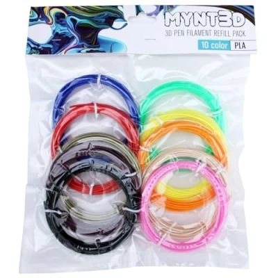 Immagine di MYNT3D Confezione di ricarica per filamento penna 3D PLA (10 colori, 3 m ciascuno)