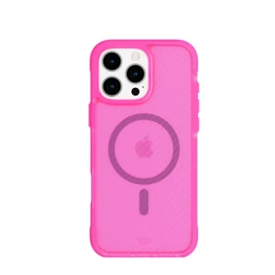 Immagine di Tech21 EvoArmor Custodia protettiva per iPhone 16 Pro Max, compatibile con MagSafe, protezione contro gli impatti 21x standard militare, testata in rosa