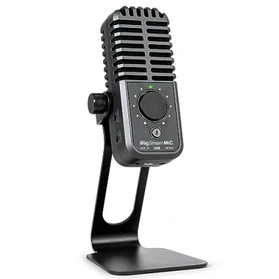 Immagine di IK Multimedia iRig Stream Mic microfono a condensatore USB C per podcast, da gaming pc, streaming più mixer audio interfaccia