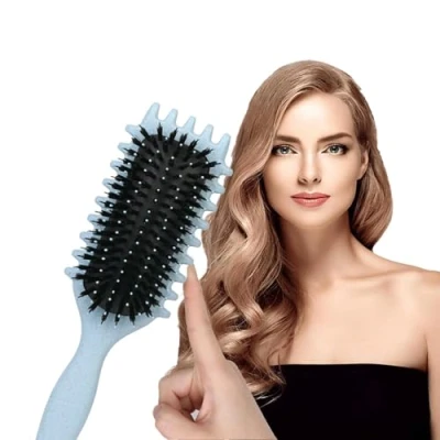 Immagine di 2024 Nuovo Bounce Defining Curl Spazzola, Spazzola Curly Brush, per Capelli Ricci Setole Cinghiale(C)