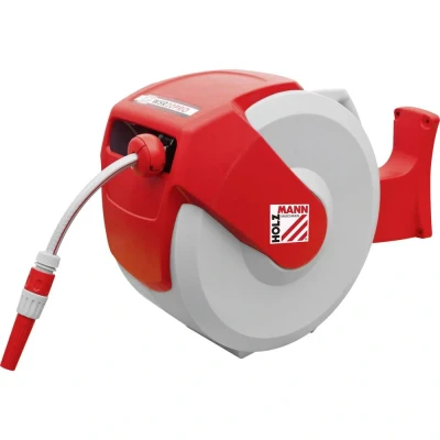 Immagine di Holzmann Maschinen WSR20PRO 9.5 mm 20 m 1/2 pollice 1 pz. Rosso, Grigio Avvolgitubo automatico da giardino