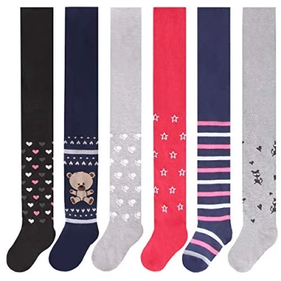 Immagine di Libella Set di 6 Collant per Bambino e Ragazza Toddler Cotone Caldo Calzamaglia VA 27242 122 128