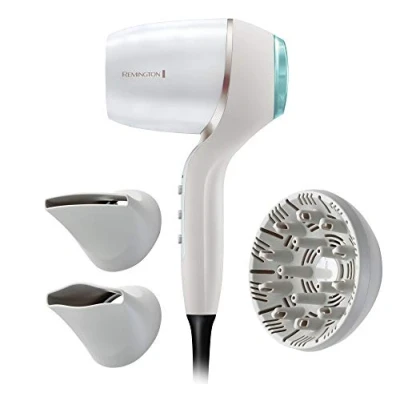 Immagine di Remington Asciugacapelli 2400W Sensore Hydracare per la protezione dal calore Con Ioni più morbidezza, Compatto e Potente, 3 accessori lo styling , motore digitale, Hydraluxe Pro EC9001