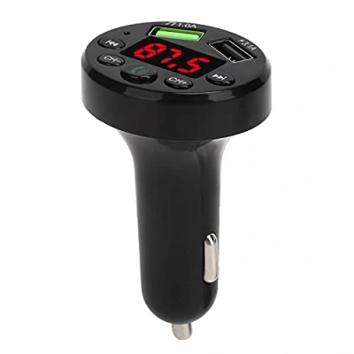 Immagine di ciciglow Trasmettitore FM Bluetooth, E6 Lettore MP3 per Auto Bluetooth V5.0 Adattatore Autoradio Dual USB Caricabatterie Rapido Musicale