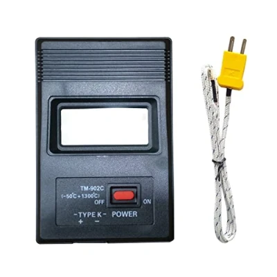 Immagine di Mengshen Misuratore di temperatura digitale (da 50 a 1300 C), termometro tipo K + sonda, TH07