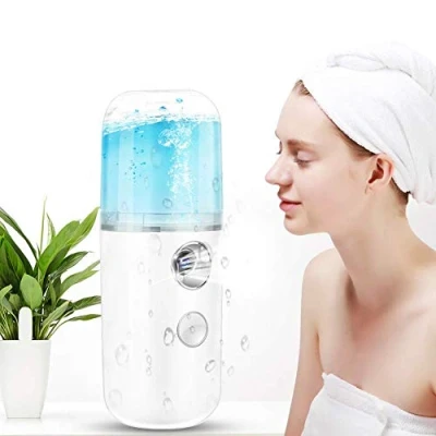 Immagine di Viso Vapore Umidificatore 30ml Portatile Nano Spray Vaporizzatore Sauna Spa Idratante Nebbia Spruzzatore per la Cura Del Trucco, Bellezza