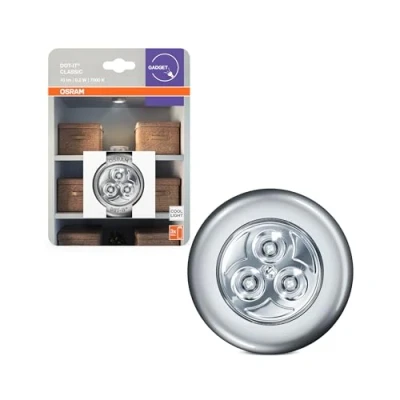 Immagine di OSRAM DOT it CLASSIC luce LED a batteria flessibile in argento, plastica, protezione IP20, per guardaroba, cucina e illuminazione notturna