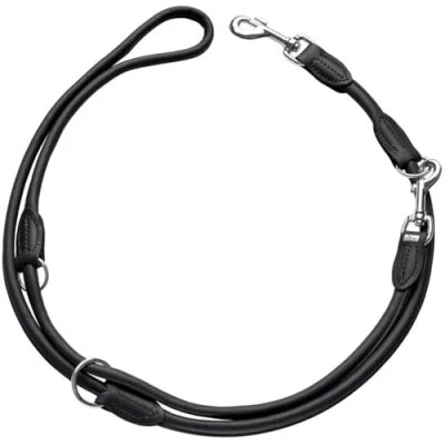Immagine di Hunter Guinzaglio da Passeggio Regolabile Round &amp; Soft, 10/200nero, Pelle