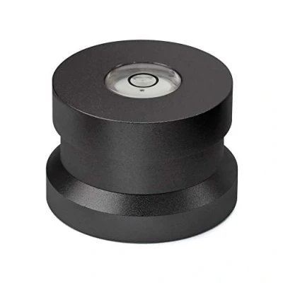 Immagine di Dynavox Single Puck ASP3 Adattatore in alluminio per 45 piastre single, libellula integrata la regolazione del giradischi, nero