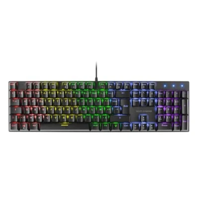 Immagine di Mars Gaming MK422 Nero, Tastiera Meccanica RGB, Antighosting, Switch Meccanico Rosso, Lingua Francese