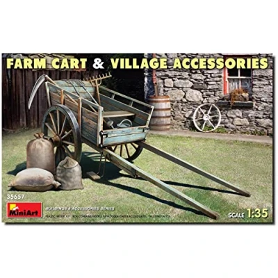 Immagine di MiniArt MIN35657 Carrello da fattoria in scala 1:35 con accessori villaggio