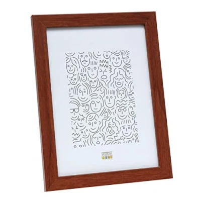 Immagine di Deknudt Frames S44CH3 Portafoto Basic in legno e MDF, sottile, 18 x 24 cm, colore: Marrone chiaro