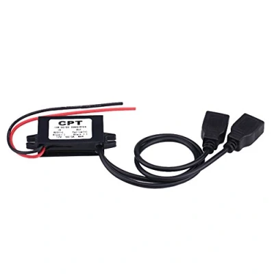 Immagine di Modulo convertitore adattatore per caricabatterie USB, 4,1 x 2,1 1,8 cm / 1,6 0,8 0,7 pollici 3A DC 12V a 5V doppio USB