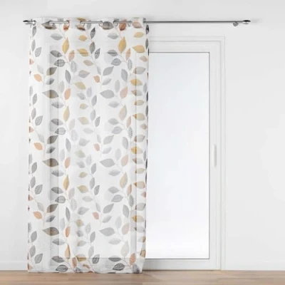 Immagine di douceur d&#039;intérieur, tenda trasparente con occhielli (140 x 280 cm) Vahine, tulle sabbiato stampato