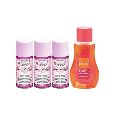Immagine di YESHI Set 3PZ Deodorante SALVATESSUTI Latte di Rosa 150ML+ Liquido 375ML