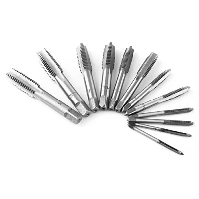 Immagine di 12Pz Maschi a Scanalature Diritte per Filettare Kit Filettatura Vite Strumenti di Taglio del Filetto Adatto M3 / M4 M6 M8 M10 M12