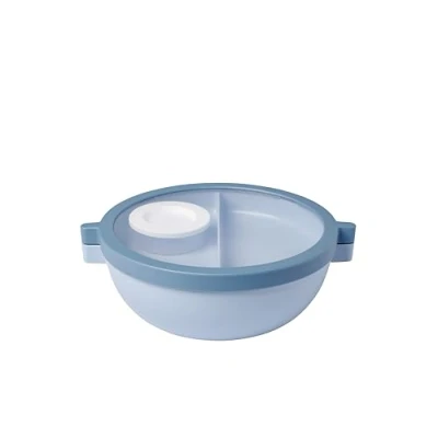 Immagine di Mepal Portapranzo Bento Vita Vasche rimovibili Contenitore extra con coperchio, portacomdimento e vassoio box Porta pranzo per insalate Nordic blue
