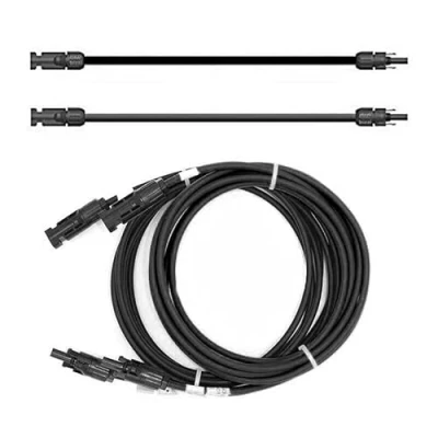 Immagine di solartronics Cavo di prolunga 6 mm², nero, con spina su entrambi i lati, per pannelli solari PV GAK, prodotto in Germania (9 m mm²)
