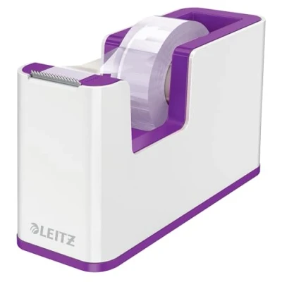 Immagine di LEITZ WOW Dispenser per Nastro adesivo Dual Color, Base Appesantita, da 10 mt incluso, Bianco/Viola, 53641062